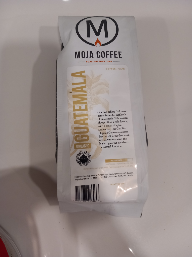 Moja Coffee Guatemala Organic, Medium/Dark Roast