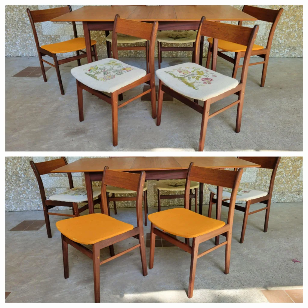 MCM Solid Teak Dining Chairs thumbnail