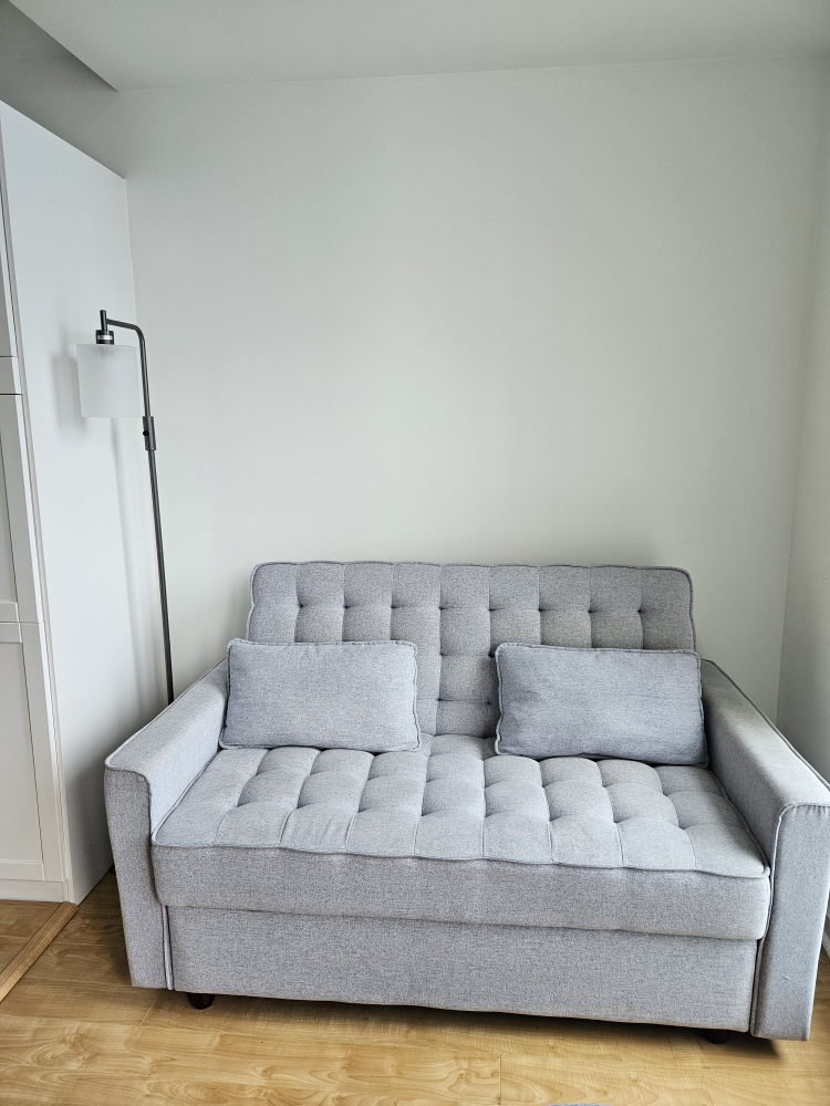 Grey Sofa Bed with Storage - photo 2
