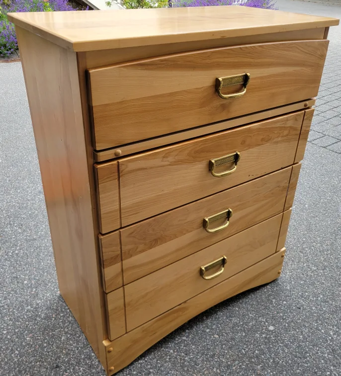 Wooden 4-Drawer Dresser - 31"x16.5"x39" H. thumbnail