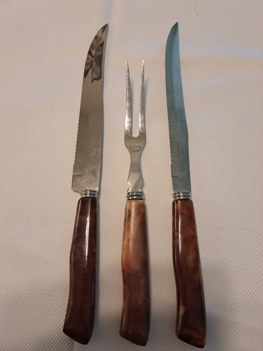 Vintage Carving Knife and Fork Set thumbnail