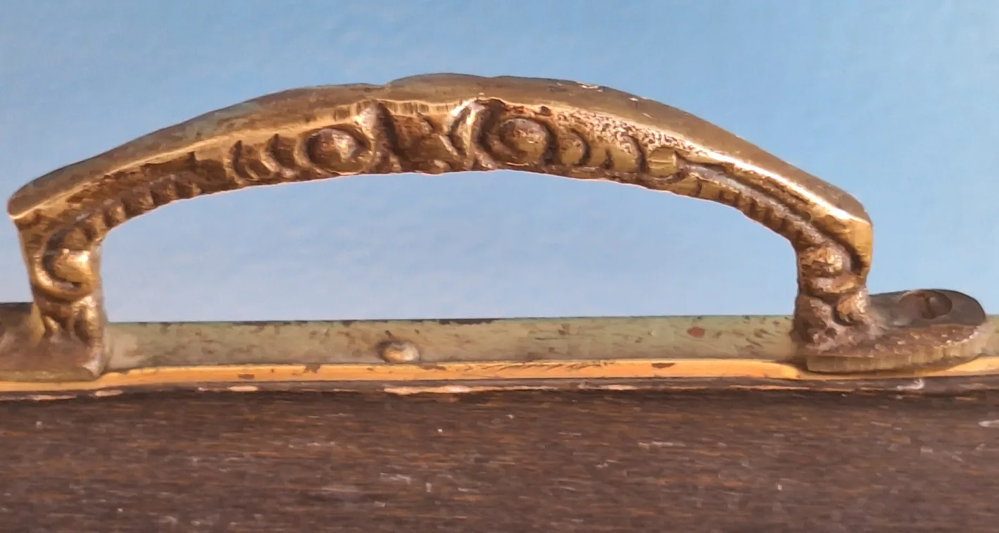 Vintage Brass Magazine or  Vinyl Records Holder image indicator(7)