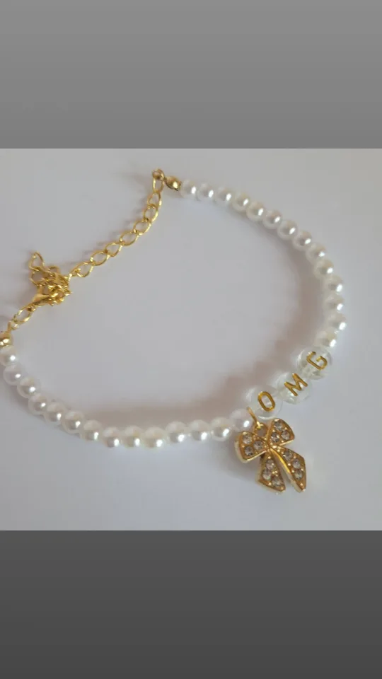 Pearl Bracelet with OMG Bow thumbnail