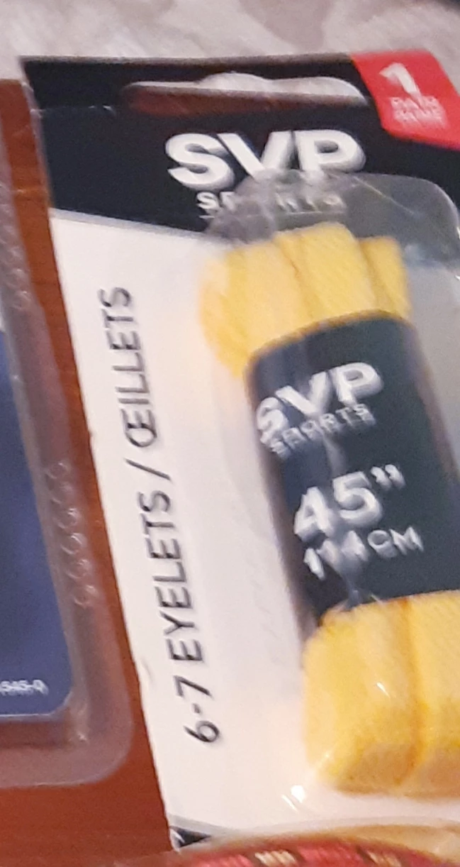 SVP Sports Yellow 45" Shoelaces - New in Package