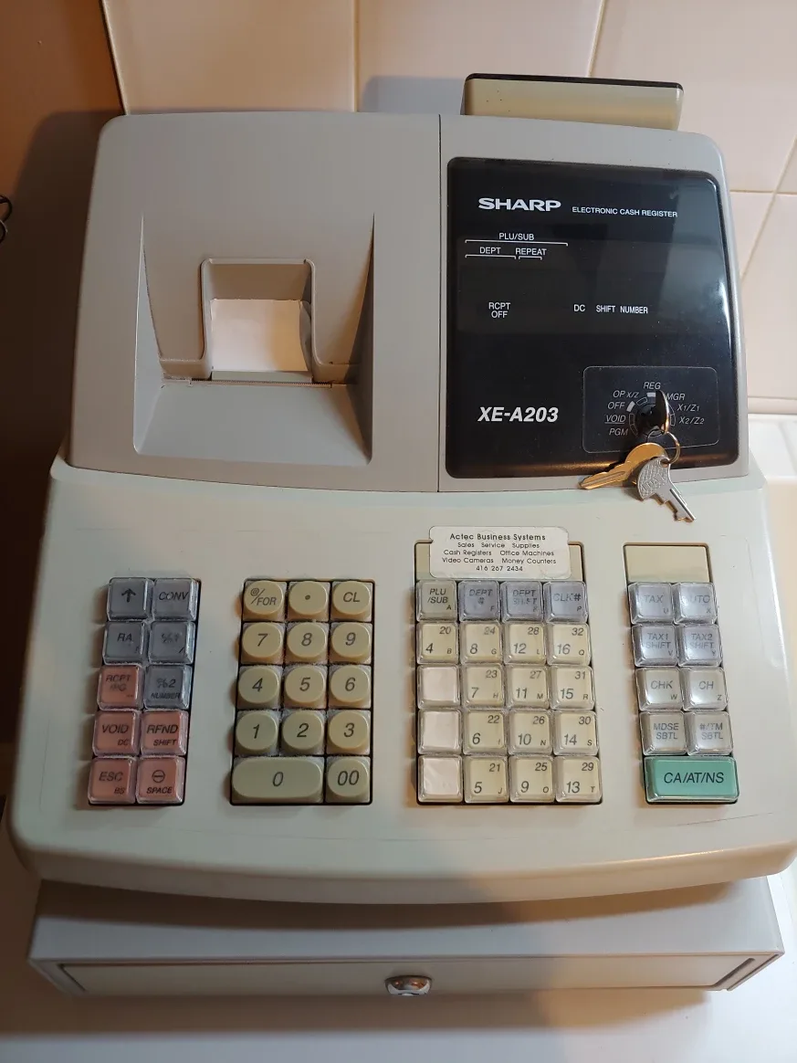 Sharp XE-A203 Electronic Cash Register thumbnail