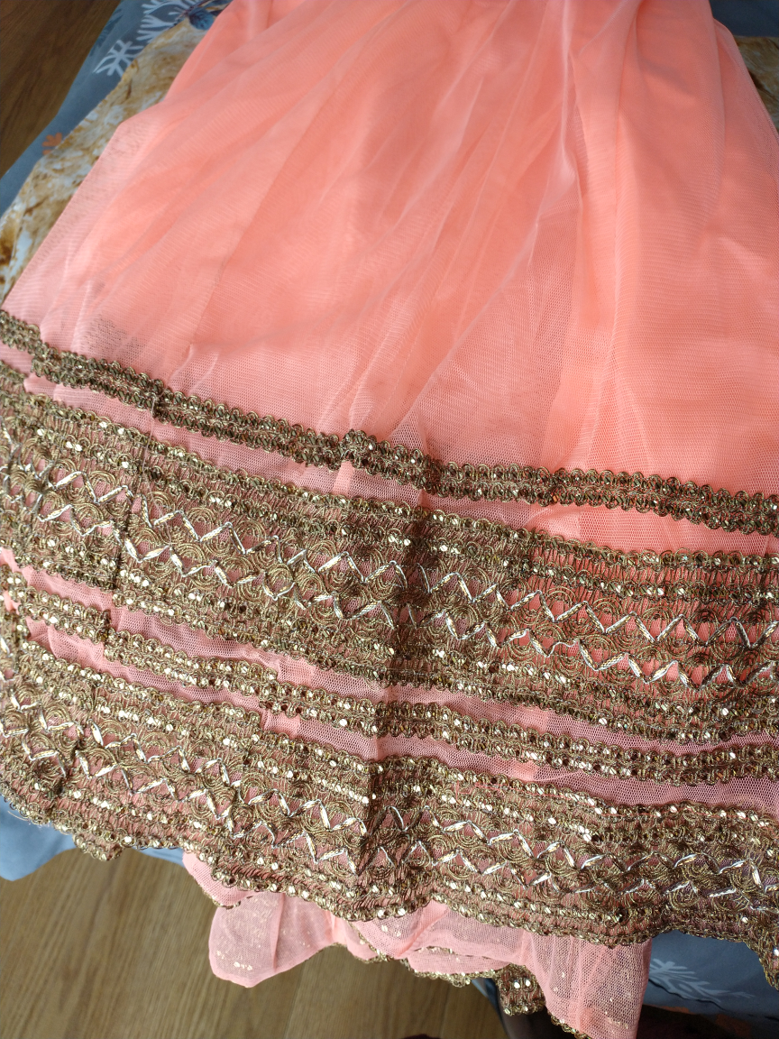 Peach Anarkali Dress set - photo 3