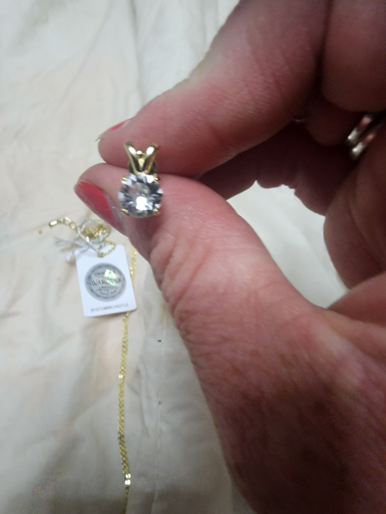 Swarovski Gold Pendant Necklace