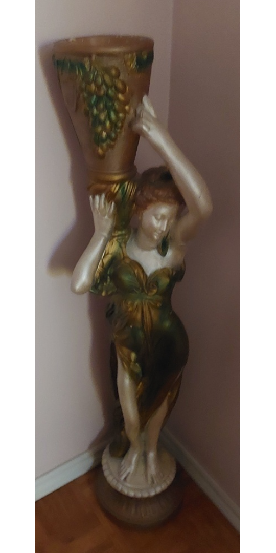 Decorative Woman Statue with Vase