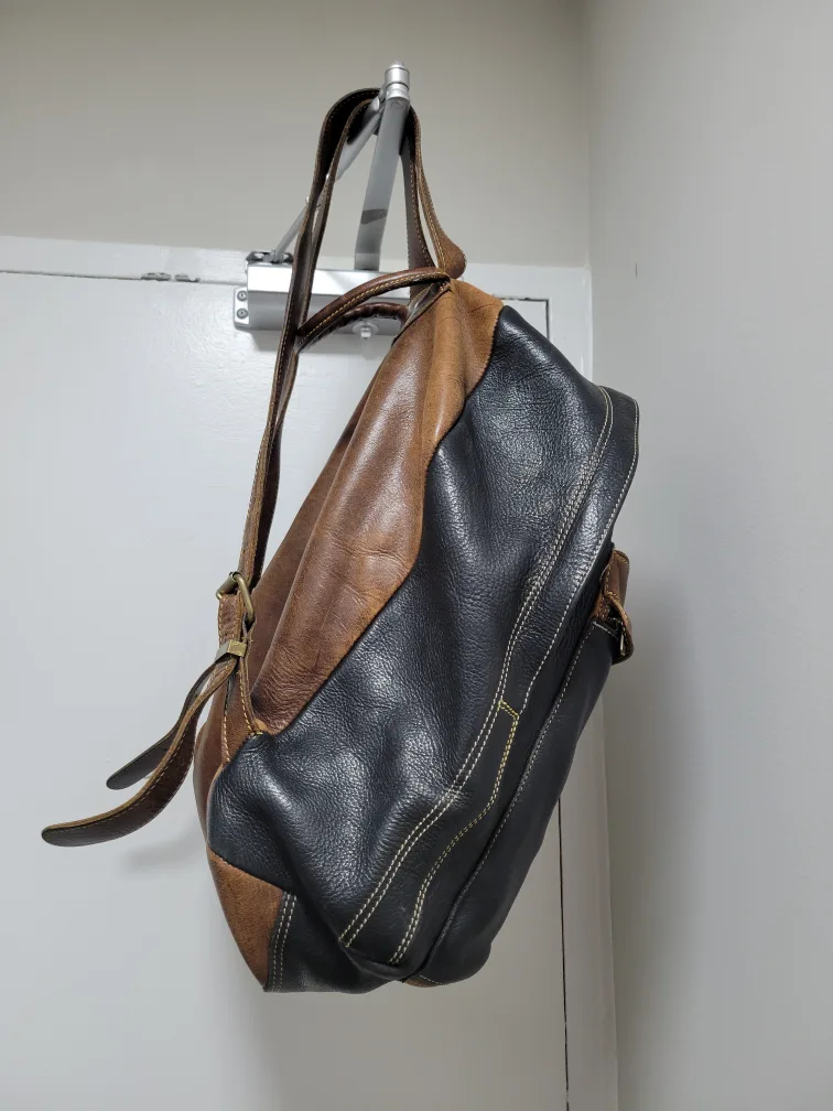 Vintage Roots Leather Backpack - Brown & Black image indicator(4)