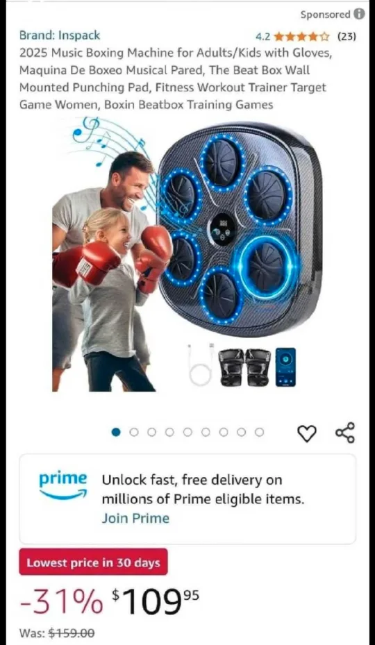 Music Boxing Machine for Adults/Kids with Gloves thumbnail