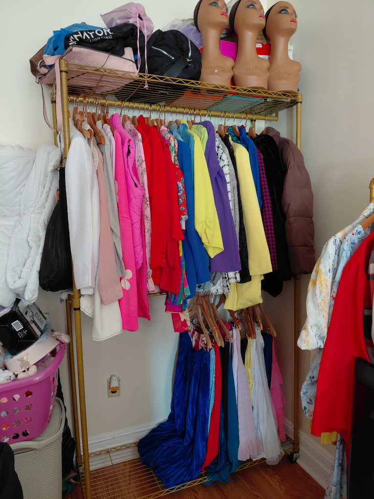 Gold Garment Rack 3-Tier Adjustable - photo 2