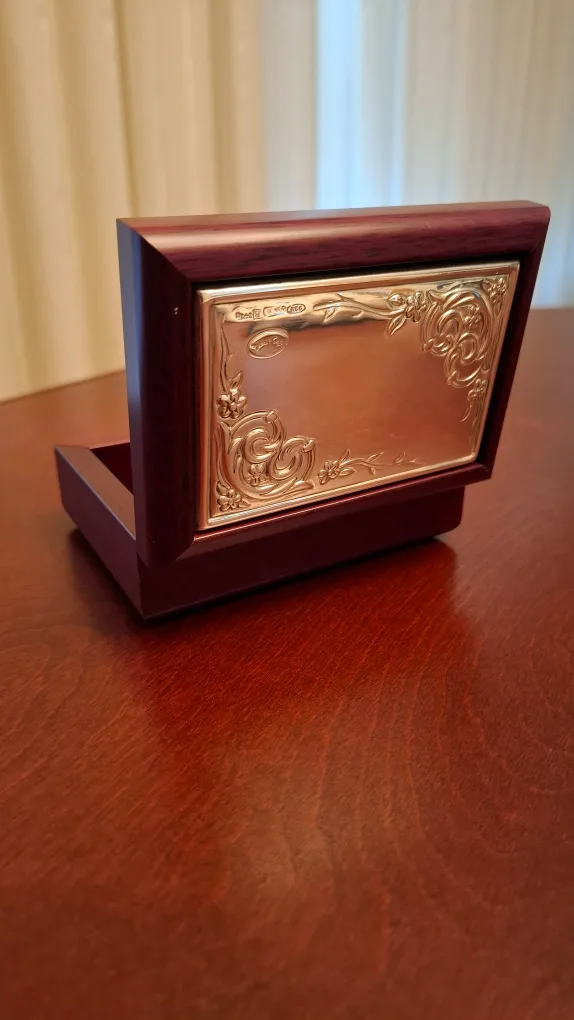 925 Sterling Silver Lidded Jewelry Box- Made in Italy image indicator(3)