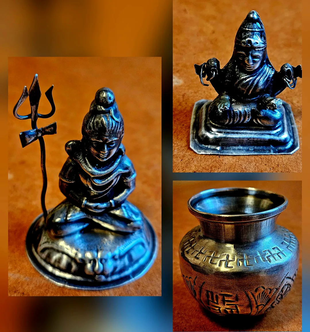 Silver Shiva & Parvati Statues & Water Vase 🙌🙏 thumbnail