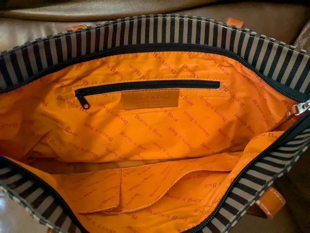 Boots n Bags Striped Tote Bag image indicator(3)