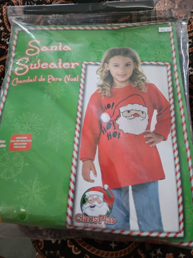 ClausPlay Santa Sweater - Size Large (12-14) thumbnail