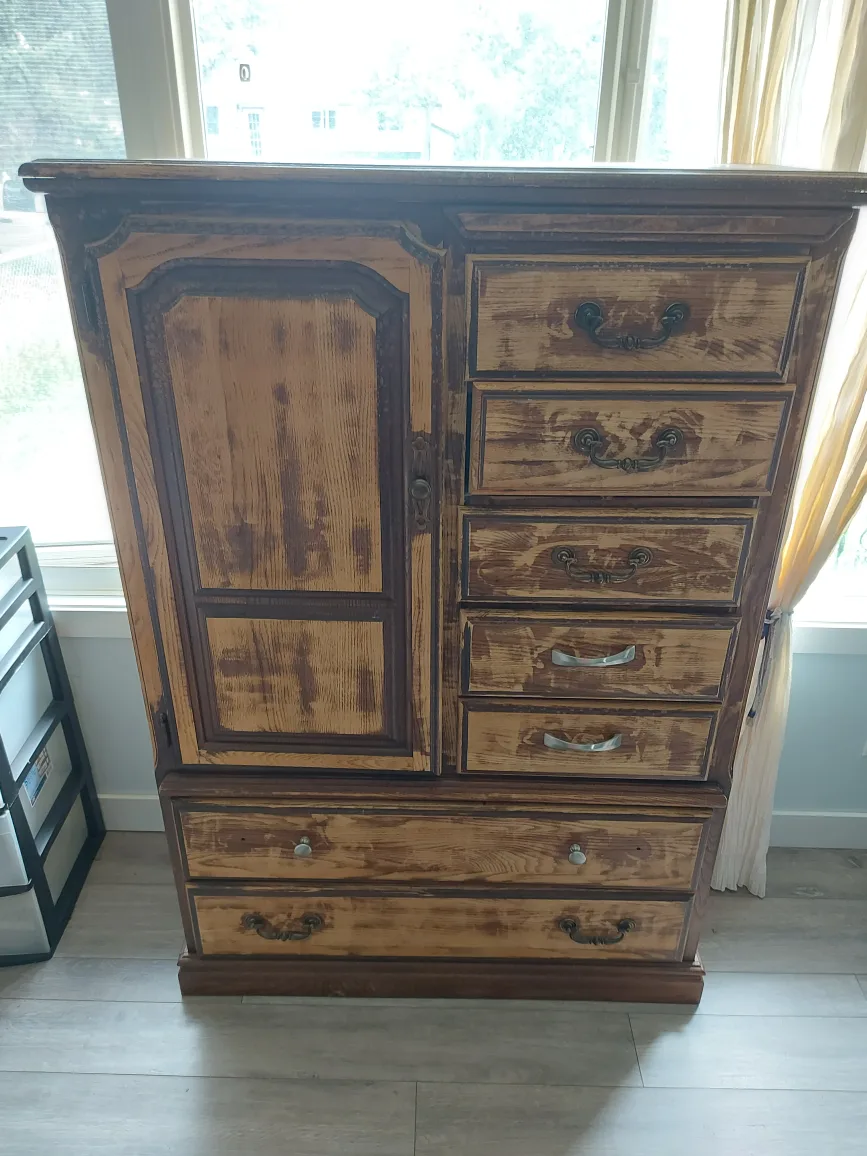 Wooden Armoire/Dresser Combo thumbnail
