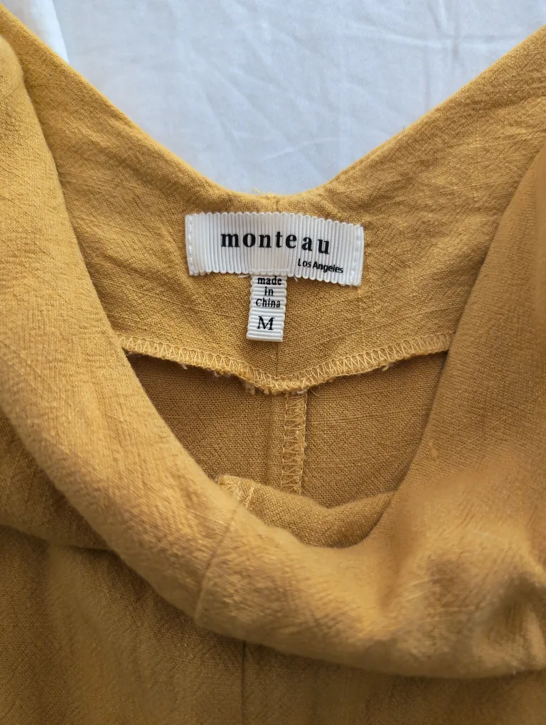 🇨🇦Monteau Mustard Yellow Jumpsuit - Size M image indicator(2)