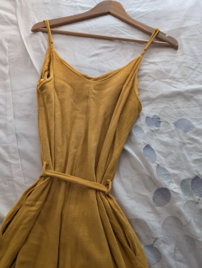 🇨🇦Monteau Mustard Yellow Jumpsuit - Size M image indicator(3)
