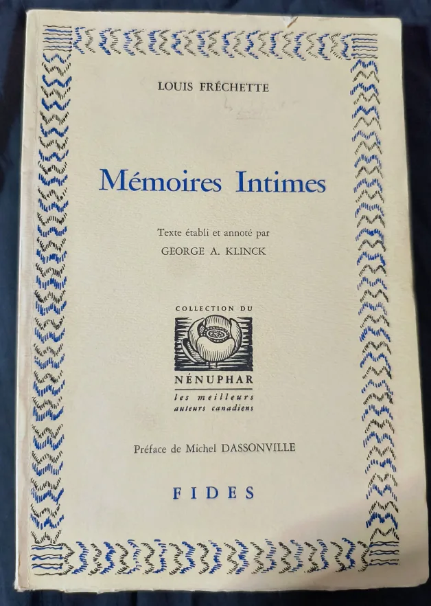 Mémoires Intimes by Louis Fréchette thumbnail