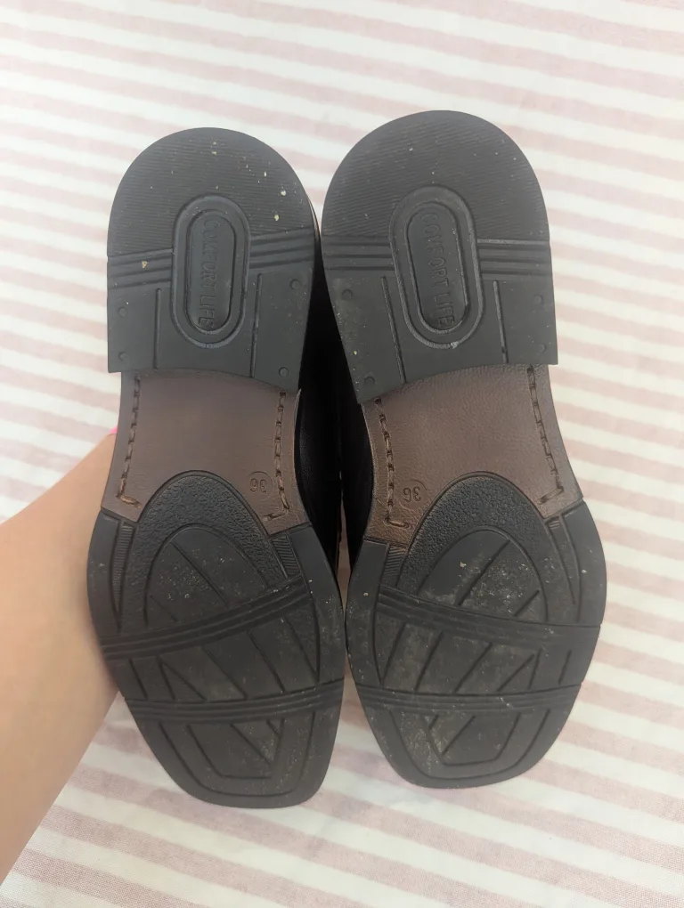 Comfort Life Black Leather Dress Shoes - Size 36 image indicator(4)