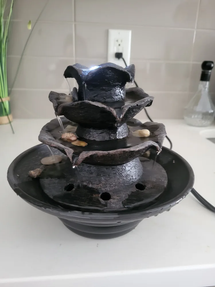 Tabletop Water Fountain with LED Light thumbnail