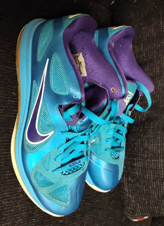Nike LeBron Teal/Purple Sneakers image indicator(2)
