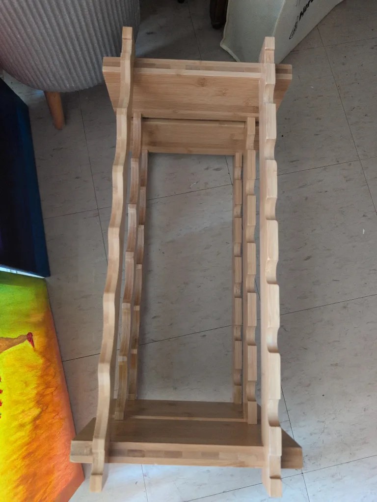 🇨🇦 Solid Bamboo Wine Rack - Holds 12 Bottles image indicator(2)