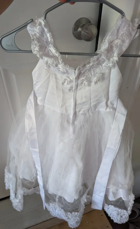 Girls' Dresses - White & Pink image indicator(2)