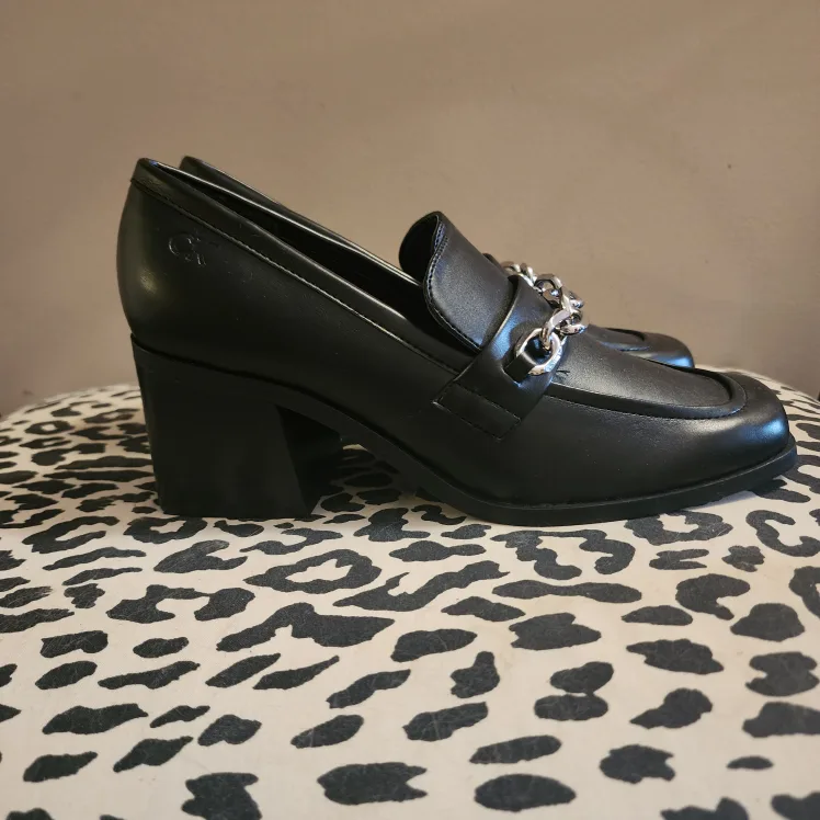 Calvin Klein Black Leather Loafers image indicator(2)