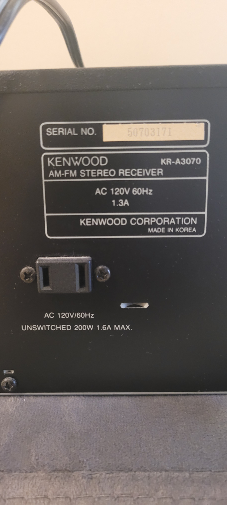 Vintage Kenwood KR-A3070 AM FM Stereo Receiver - photo 5