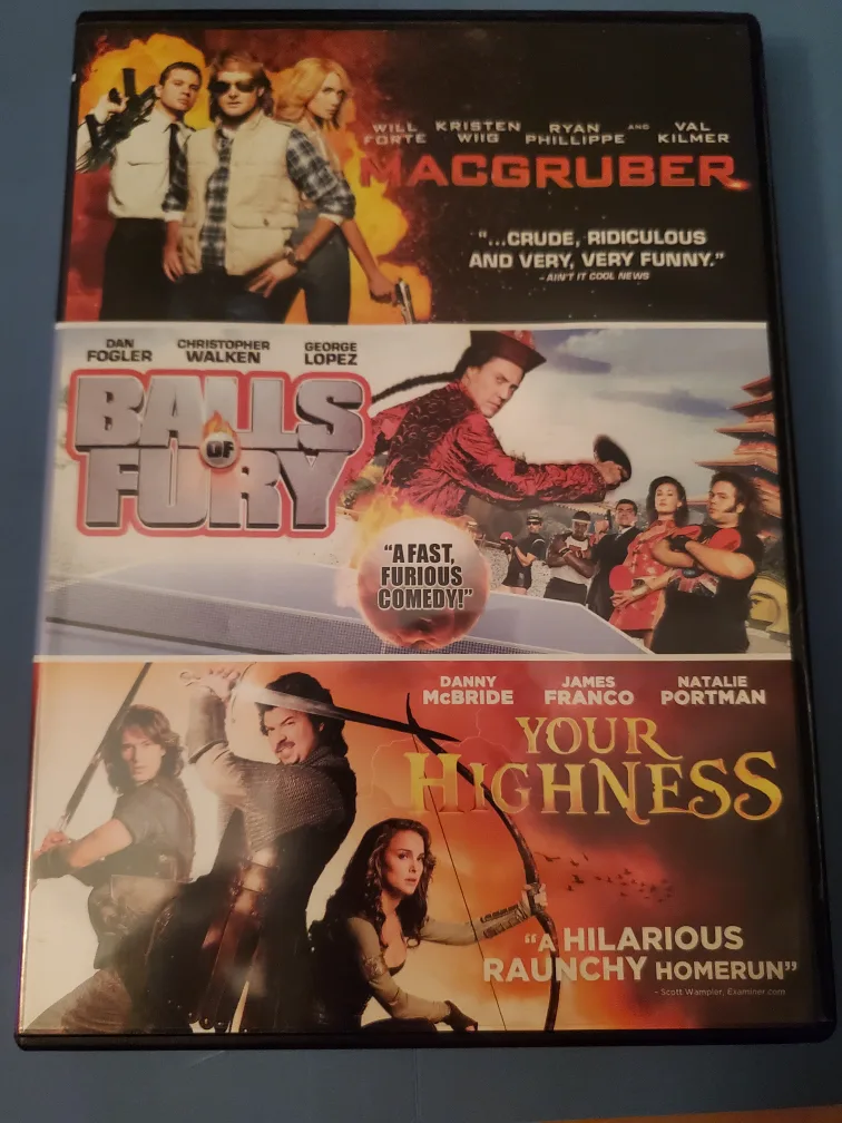 Movie 3 pack DVD ( Macgruber/Balls'of'Fury/Your~Highness) thumbnail