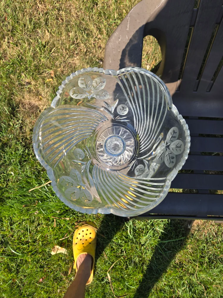 Clear Glass Pedestal Bowl image indicator(3)