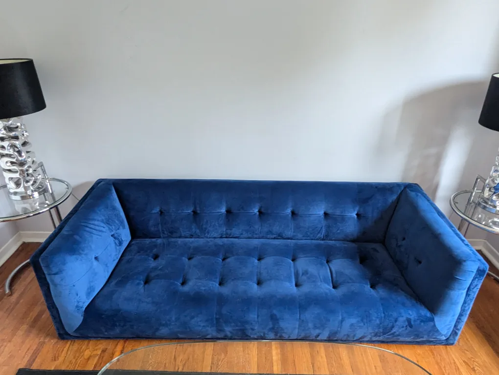 Blue Velvet Sofa thumbnail