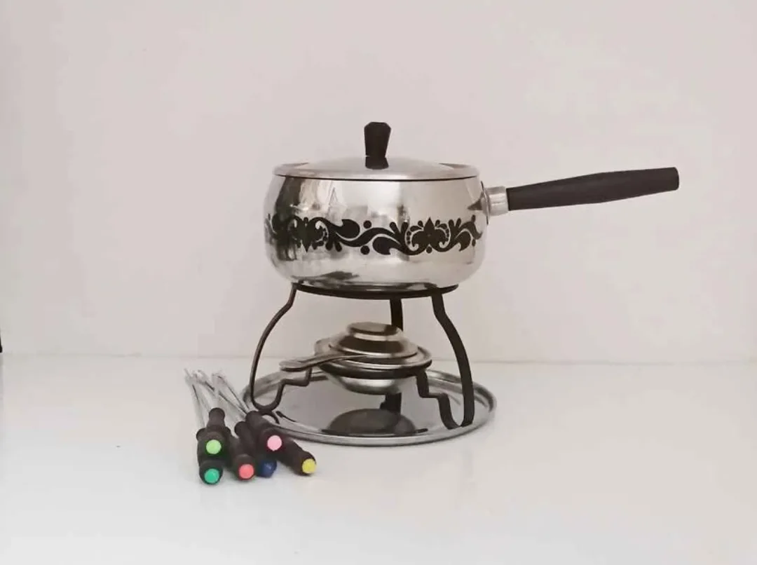 Stainless Steel Fondue Set ~ Retro ~ 1970s Kitchen image indicator(5)