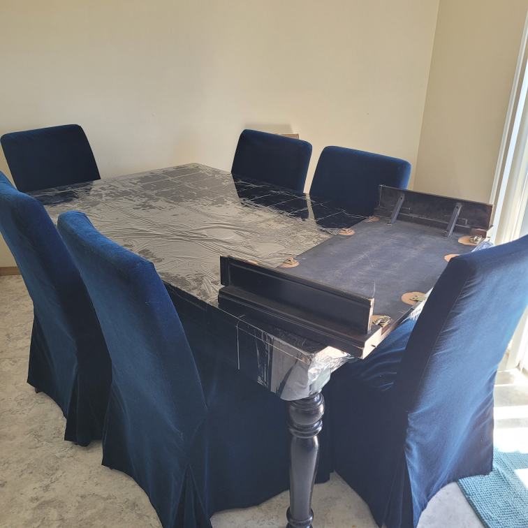 Dark Wood Dining Set, Dresser, Nightstands, Tallboy & Sofa - photo 4