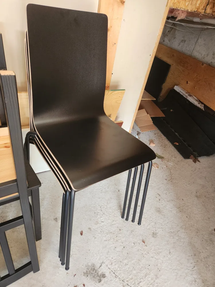 IKEA Tobias Black Chair thumbnail