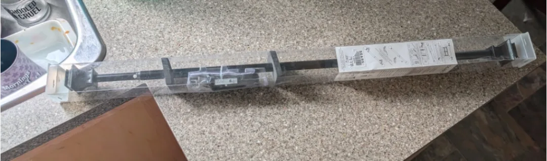 Sears Extendable Curtain Rod - Black thumbnail