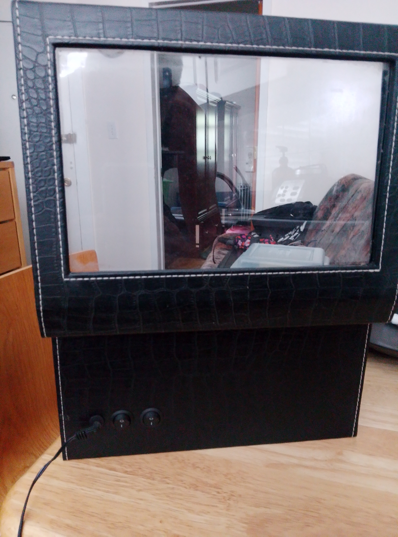 Black Leather Watch Winder Box for 6 Watches - photo 2