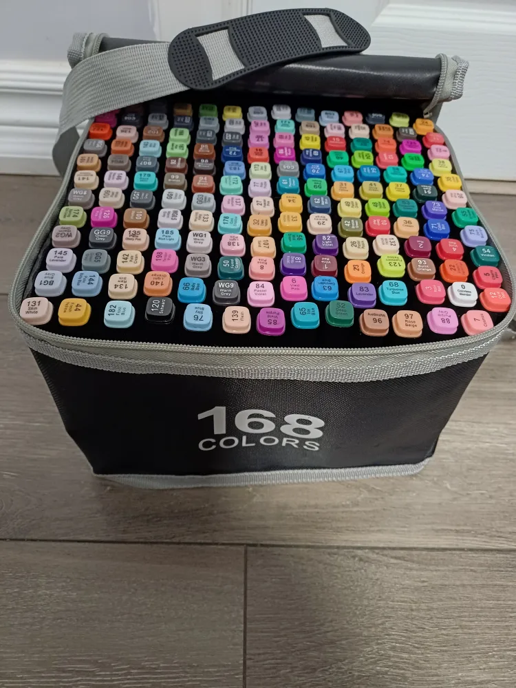 168 Colors Marker Set with Carrying Case image indicator(4)