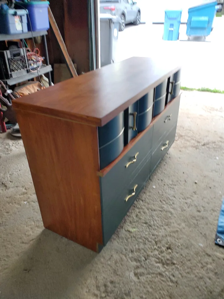 Refinished mcm Wood Dresser - 51.5" x 18" x 32" image indicator(5)