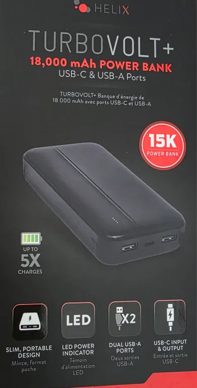 Helix TurboVolt+ 18,000 mAh Power Bank - New thumbnail