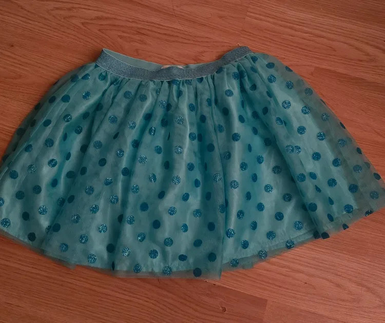 🍁Children's Place Turquoise Polka Dot Skirt Size M (7/8) thumbnail