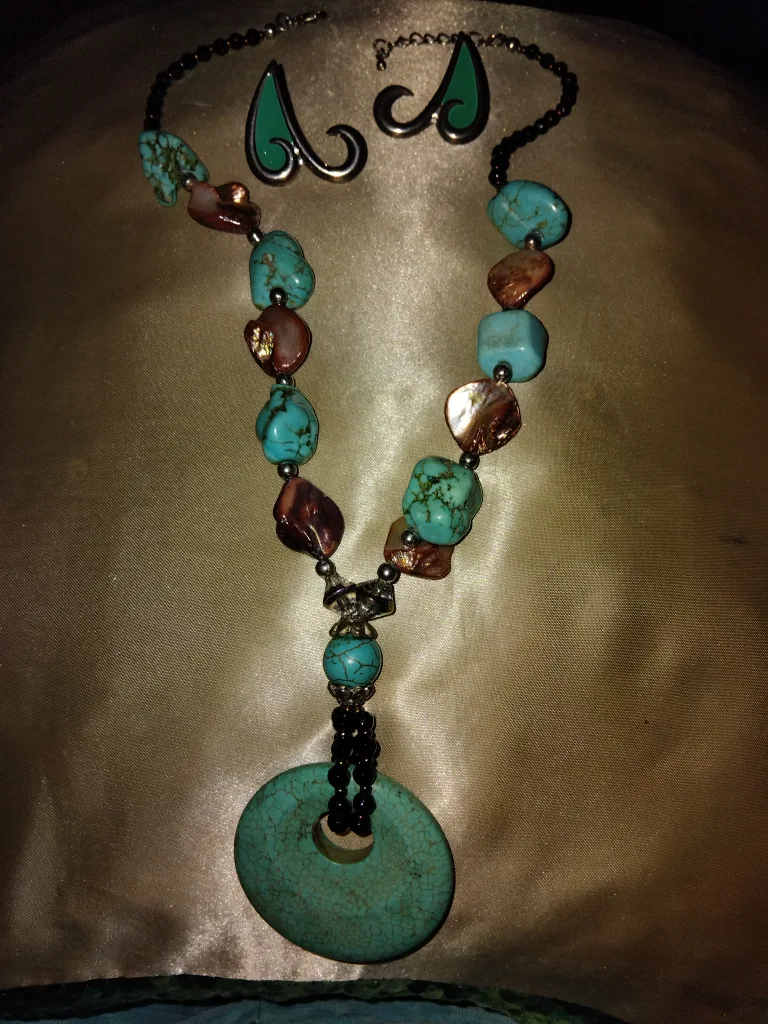 Turquoise Necklace & Earring Set image indicator(2)