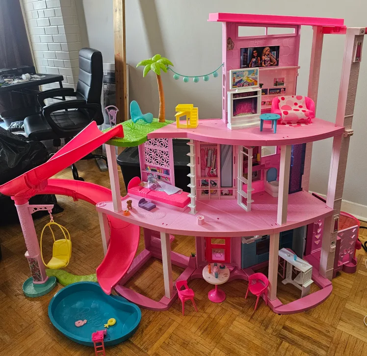 Barbie Dreamhouse Playset with Slide & Pool thumbnail