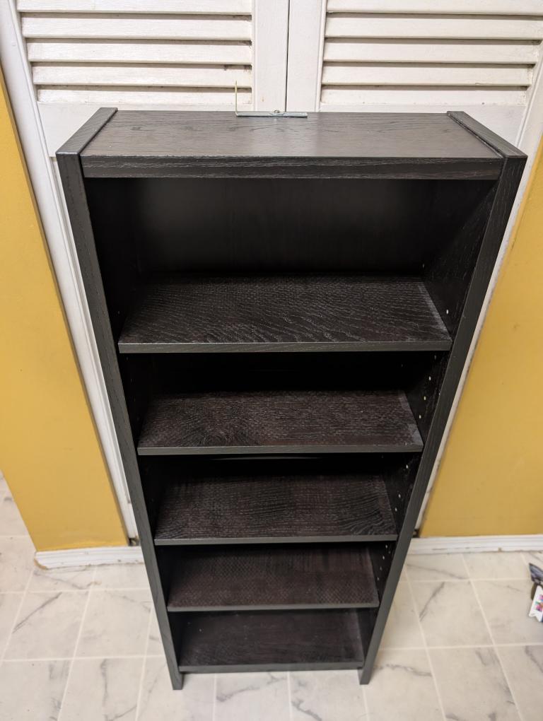 Dark Brown Wooden Bookcase - photo 2