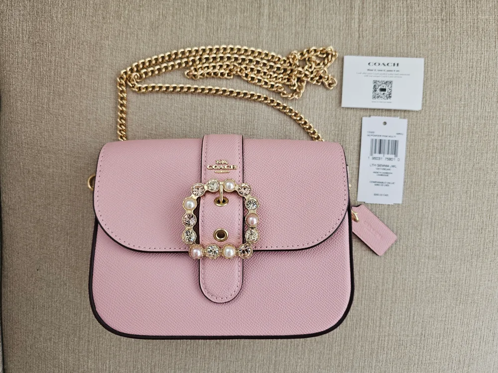 Authentic Coach Gemma Chain Crossbody - Pink thumbnail