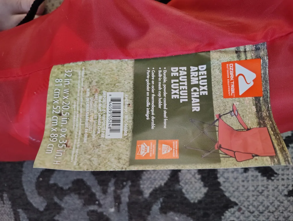 Ozark Trail Deluxe Arm Chair - Red image indicator(2)