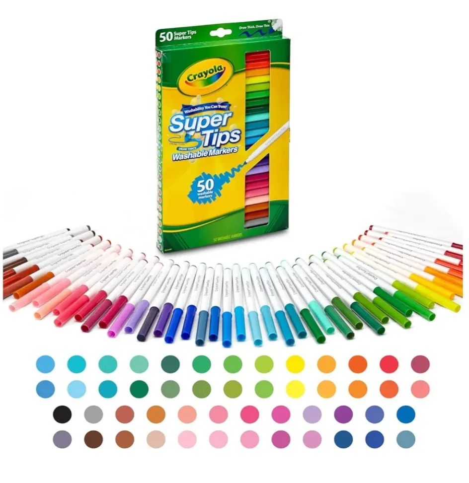 Crayola Super Tips Washable Markers - 50 Count - UNUSED thumbnail