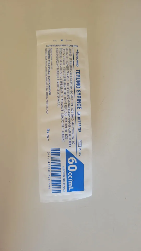 Terumo Syringe 60cc Catheter Tip, New ($30 Per box) image indicator(4)