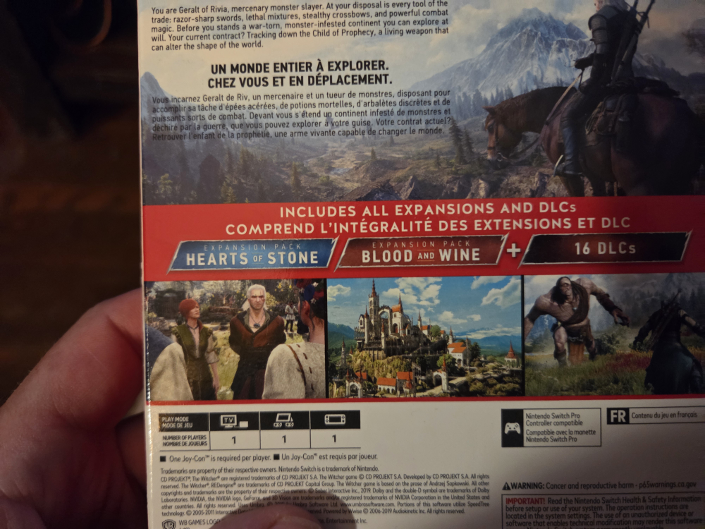 Nintendo Switch the Witcher 3 complete - photo 2